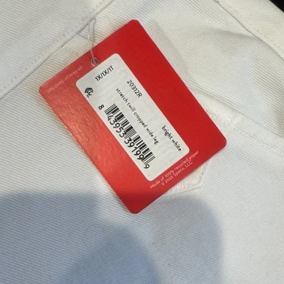 SPANX stretched twill crop wideleg White Pants - Picture 4 of 8